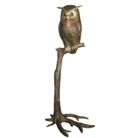 站立貓頭鷹(y14705 銅雕系列- 銅雕大型擺飾、銅雕動物 ) 