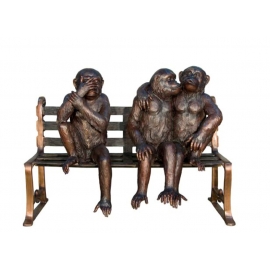 非禮勿視(y14706 銅雕系列- 銅雕大型擺飾、銅雕動物 ) 