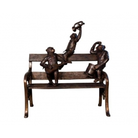 猴子樂隊(y14720 銅雕系列- 銅雕大型擺飾、銅雕動物 ) 