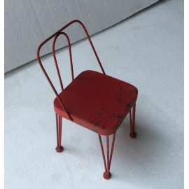 小椅子(紅色)- y15411- 鐵材藝術-擺飾