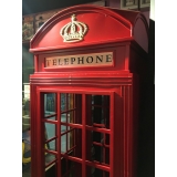 英國電話亭(大)高2.2米 y15461 鐵材藝術-鐵材傢飾系列