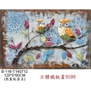 y15896-鐵材藝術  鐵雕壁飾系列-貓頭鷹立體壁飾(限量簽名版)
