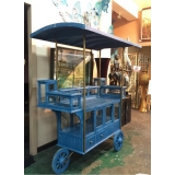 仿舊餐車(藍色)y15177傢俱系列-實木家具
