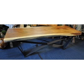 猴木實木鋼腳桌-y15294傢俱系列 實木家具