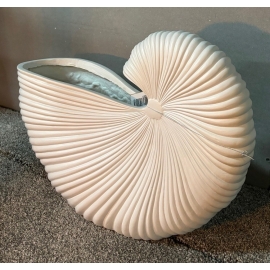 花器系列Y16540 - POLY(樹脂)海螺造形花器-白