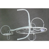 y10843-花器系列-鐵製花器-白色腳踏車花架(6011D2193)