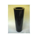 y11232 木製花器-鋼琴烤漆-中圓柱花器-白(黑)