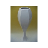 y11872 花藝設計-六角酒杯花器 白色 (三款單賣)