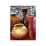 y11934 花器系列-玻璃花器-西班牙金色花瓶