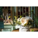 y15876 田園玫瑰造型花藝設計 茶几桌上擺飾 會場佈置 (花藝設計-小品盆花 )