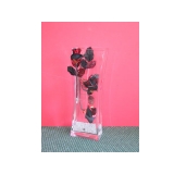 y10960 花藝設計-人造花玻璃花藝盆花(紅色+白色)ㄧ對(可單買)