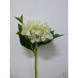 短枝單片繡球-白(y14669  花藝設計 花材材料 精緻人造花 枝花 繡球花)