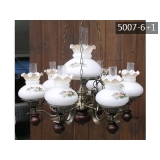 y11708 鄉村燈飾-鄉村玻璃花罩吊燈 ES8801-3