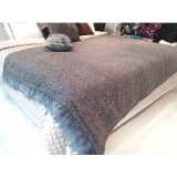 駝色鑲羽毛邊床尾毯(y14790 地毯,桌旗,抱枕,布品 )