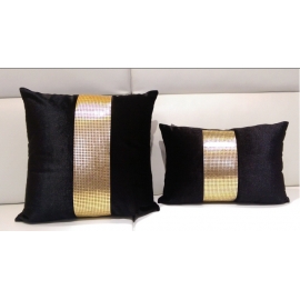 現代簡約風鑲鑚黑色抱枕-小抱枕(y14793 地毯,桌旗,抱枕,布品 )-共3色 黑色.紫色.銀色