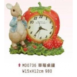 比得兔草莓桌鐘-y15281-比得兔系列