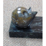 y03094-銅雕-金錢對鼠