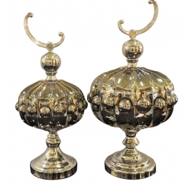 玻璃合金花器(2件1組) y15104 立體雕塑.擺飾 立體擺飾系列-器皿、花器系列