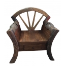 柚木有抽屜椅Y14985 傢俱系列 實木家具