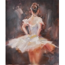 畫作系列 y15079  油畫人物系列- 舞蹈題材(人物)系列- 芭蕾舞者