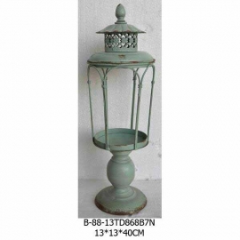 鐵藝油燈造型燭臺-綠-y15137-鐵材藝術系列-鐵材擺飾