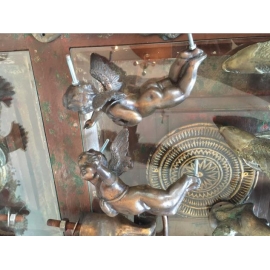 銅雕小天使門把/對-y15181-銅雕系列-銅雕立體掛飾