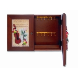 y12475 粉玫瑰小提琴木質鑰匙盒keybox-棕色(另有白色與多款可挑選)