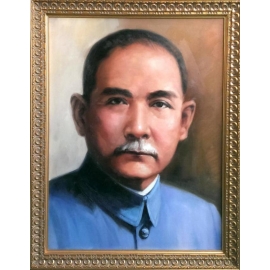 國父油畫遺像-y15268-肖像人物訂製