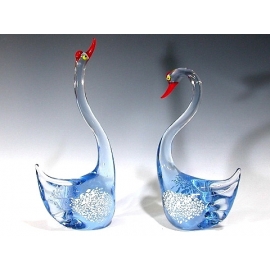 水晶飾品 藍天鵝(一對) y12769 水晶飾品系列-玻璃水晶 No.002 水晶飾品 藍天鵝(一對) 無現貨 需訂製