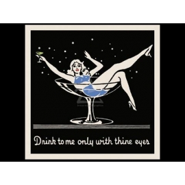 y00335 複製畫 Retro-Drink to me only with thine eyes R1106
