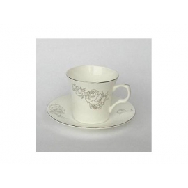 y00606 白金牡丹骨瓷咖啡杯盤組 H0202-18