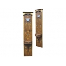 y09452 古典實木直式壁飾置物台(含燈罩)