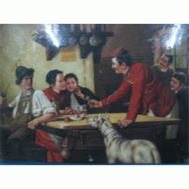 酒吧-y01095-油畫人物