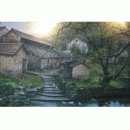 y01144 油畫(風景) 村莊
