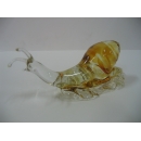 玻璃水晶蝸牛-黃 y01175 水晶飾品系列 No.017 蝸牛-黃
