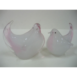 水晶鴿子-粉色 y01186 水晶飾品系列 