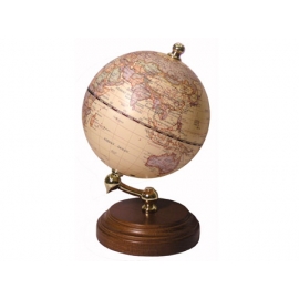 精緻實木底座地球儀-仿古色(英文版) y01319 立體雕塑.擺飾 地球儀系列--無庫存