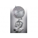 精緻多功能時鐘溫度溼度計地球儀 y01328 立體雕塑.擺飾 地球儀系列--無庫存