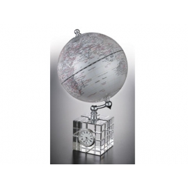 時尚造型時鐘地球儀 y01330 立體雕塑.擺飾 地球儀系列--無庫存