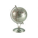 時尚造型亮面地球儀-銀色 y01336 立體雕塑.擺飾 地球儀系列--無庫存
