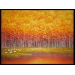 y01354(油畫)紅色森林