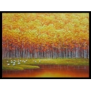 y01356(油畫)黃色森林
