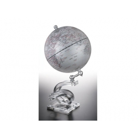 水晶底座特殊造型地球儀y01363 LV-1055 立體雕塑.擺飾 地球儀系列--無庫存