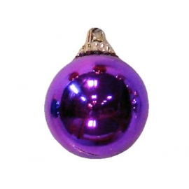 y02587-裝飾球-亮面球.亮光球(紫色)15cm