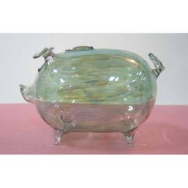 玻璃豬(綠) y03288 水晶飾品系列