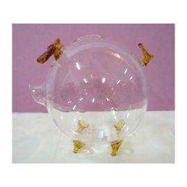 玻璃豬(黃) y03290 水晶飾品系列