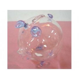 玻璃豬(藍) y03294 水晶飾品系列