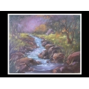 盧玉玉-森林河流-y03644 油畫-風景系列-名家畫作