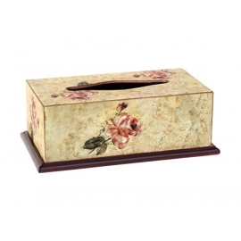 y03928 古典玫瑰(單枝)面紙盒