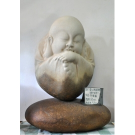 禪意美學雕塑-喜悅夢佛-石雕青銅  作者:林國議 y03967 立體雕塑.擺飾 立體擺飾系列-其他 (已售)